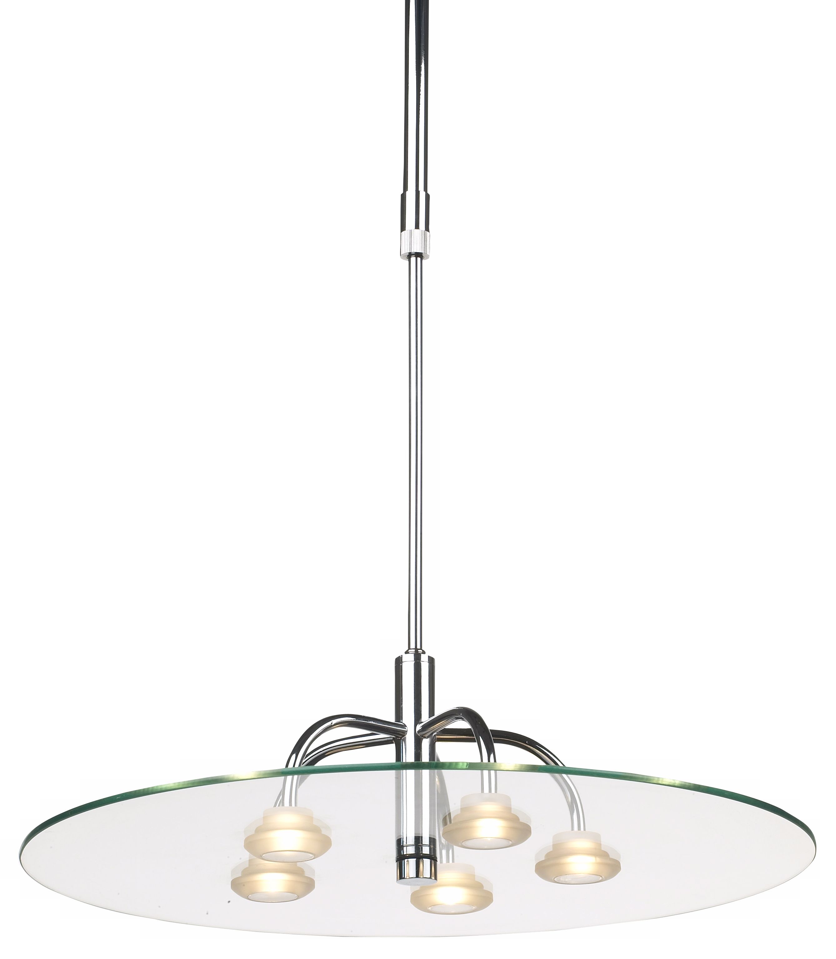 Hi-Tech Chrome Disk Chandelier