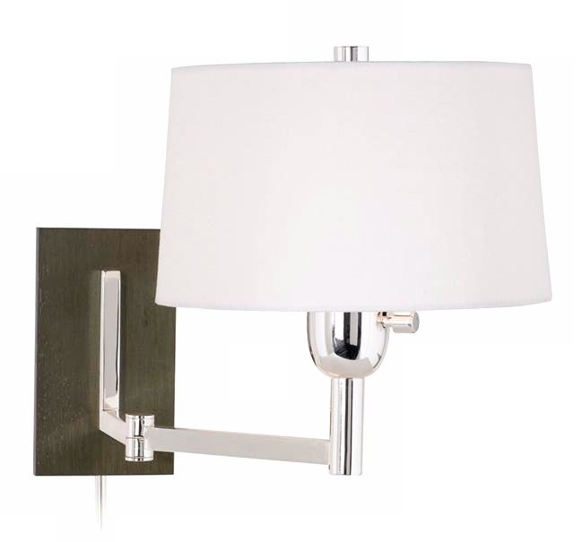 Robert Abbey Wonton Collection Silver Plug-In Swing Arm