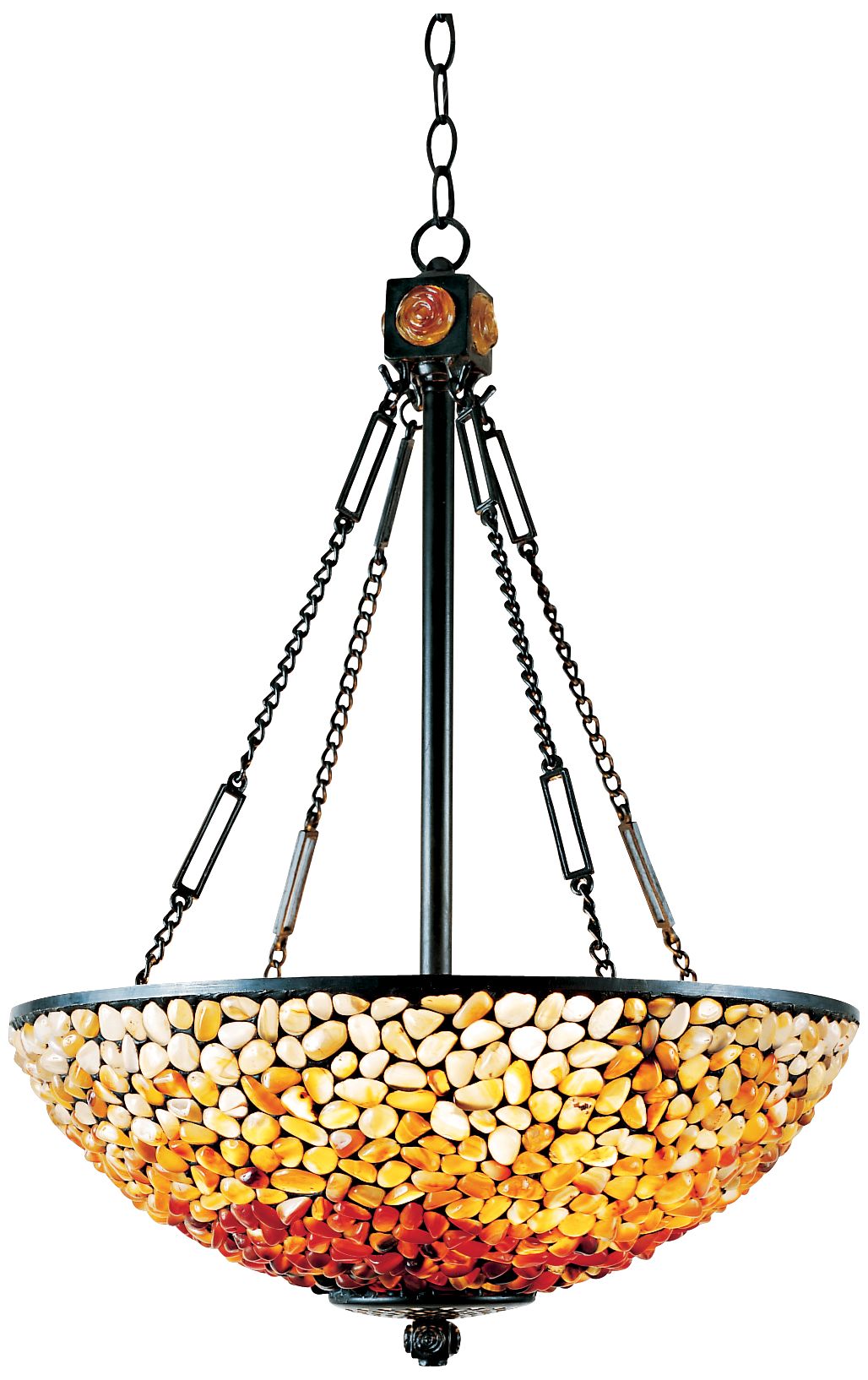 Quoizel Pomez Agate Stone Shade 3-Uplight Chandelier