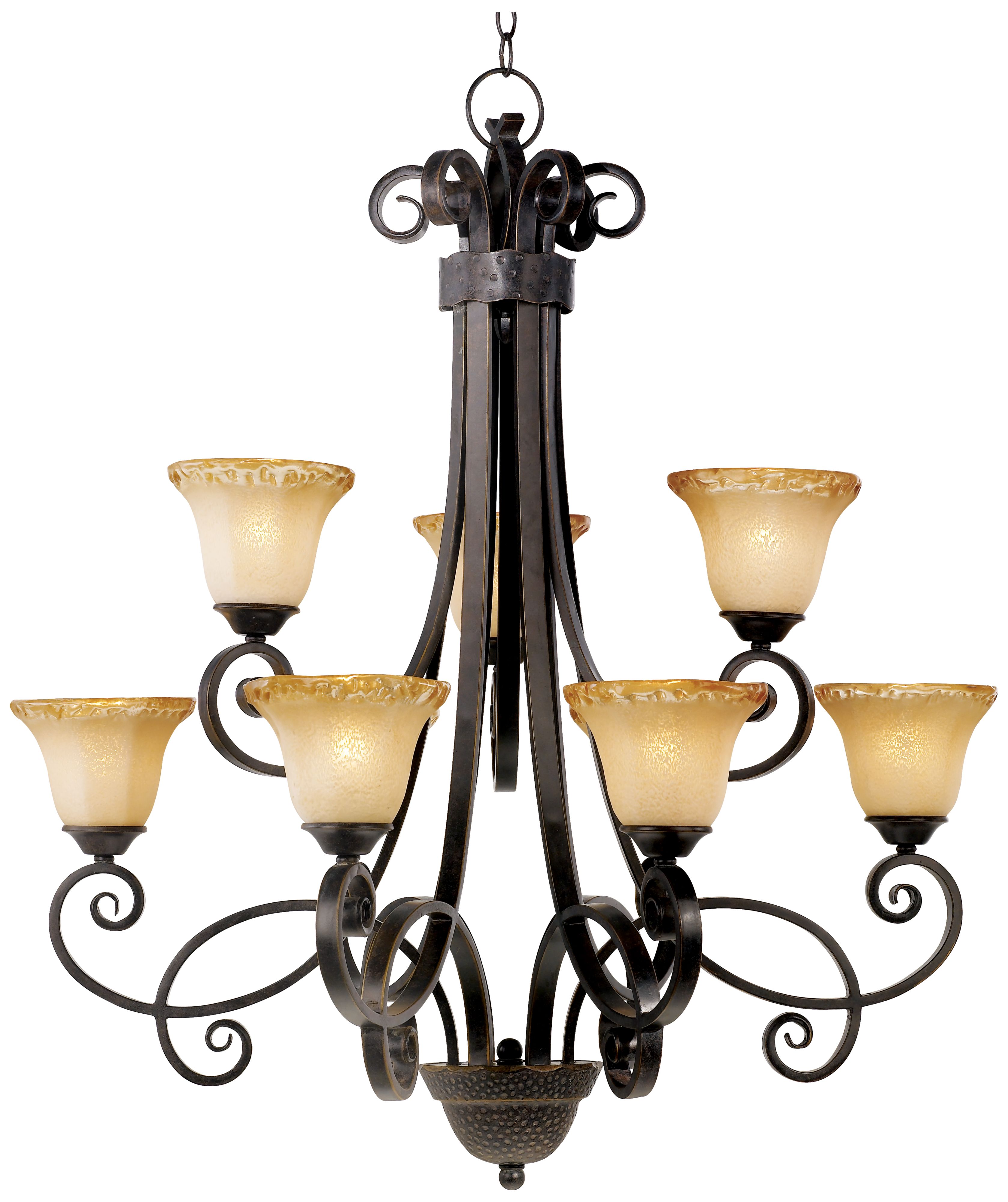 Cordelia Collection Two Tier Bronze Chandelier