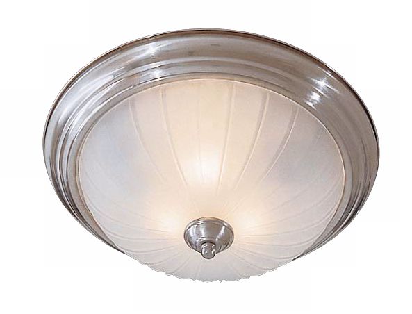 Melon 15" Wide Nickel Ceiling Light Fixture