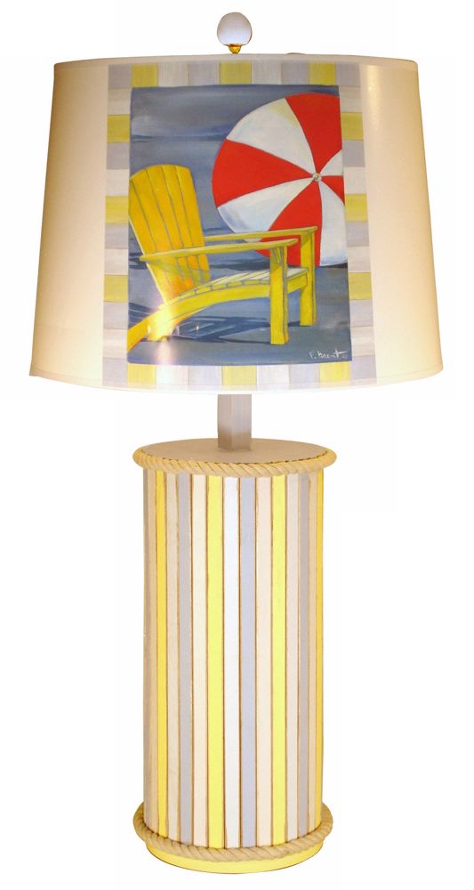 Weathered Beach Stripe Paul Brent Table Lamp