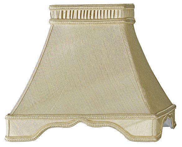 Ivory Square Sided Gallery Lamp Shade 6x12x9.5 (Spider)