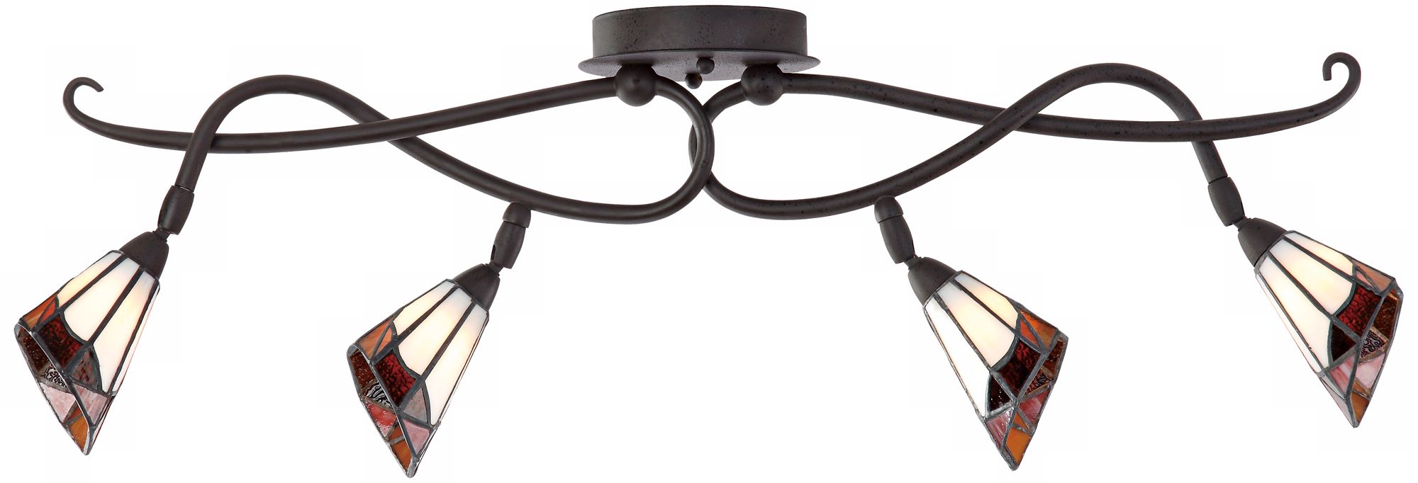 Pro Track® Tiffany Glass Scroll Ceiling Track Light