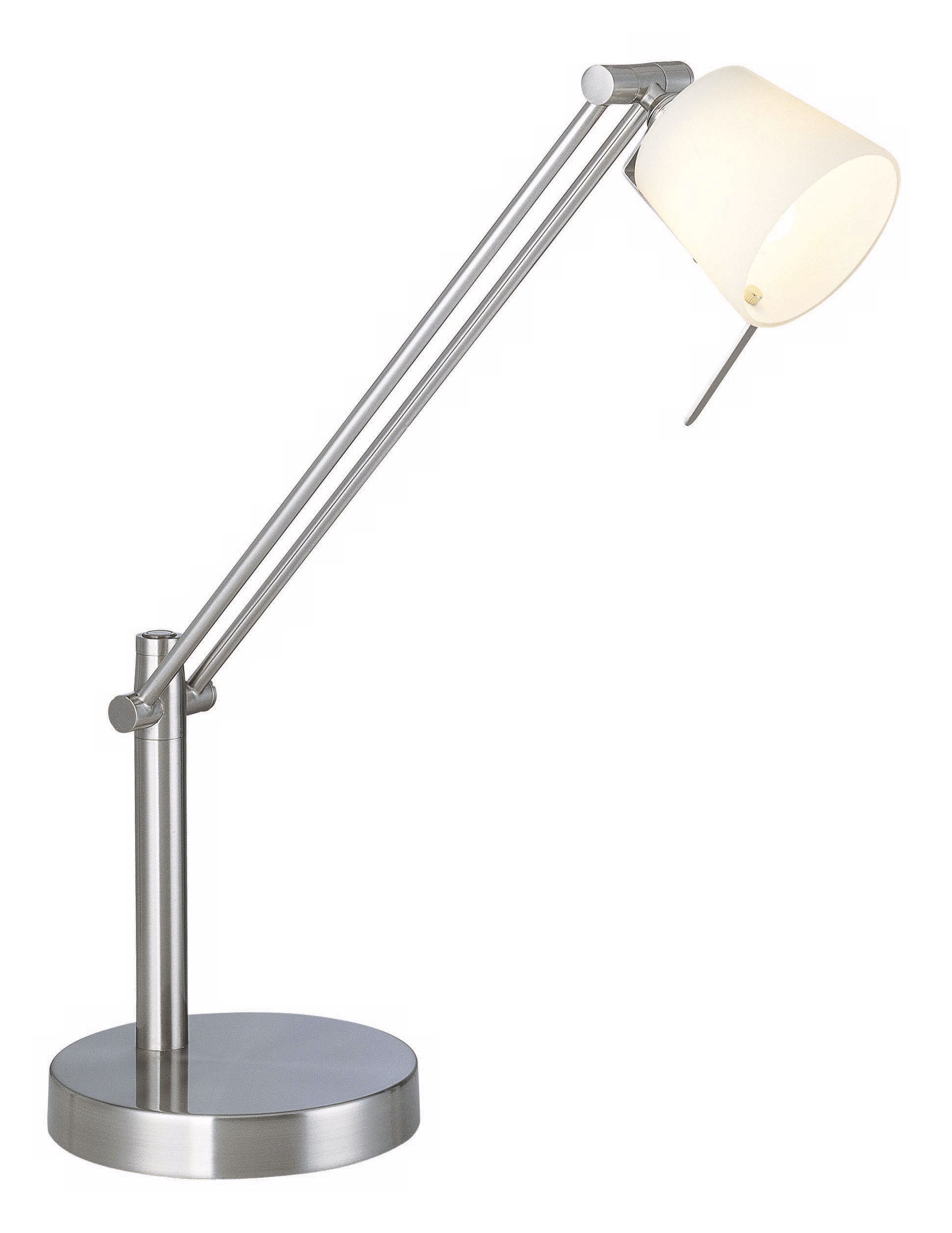 Lite Source Adjustable Arm Polished Steel Desk Lamp