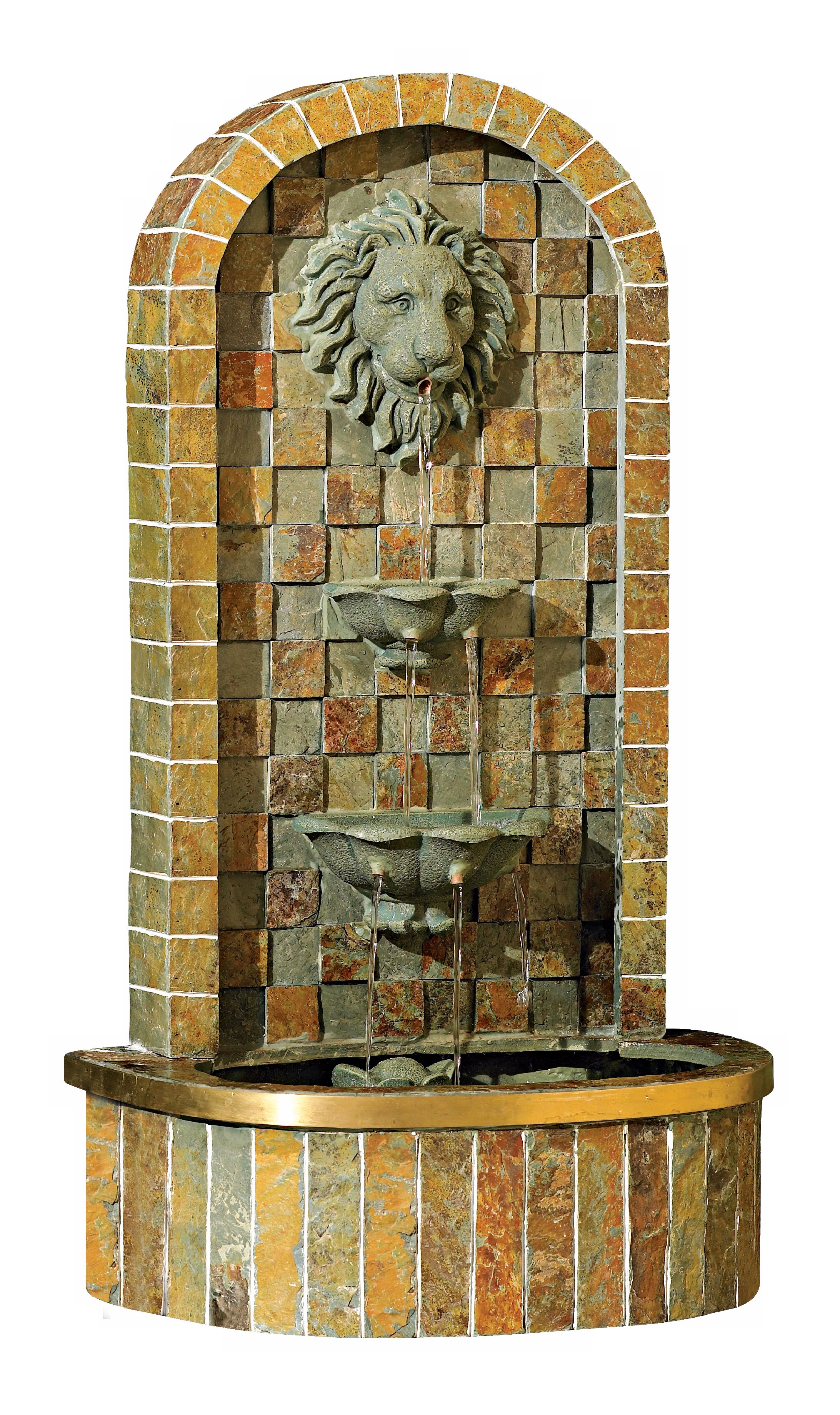 Stone Finish Lions Head 3 Tier Fountain 26845