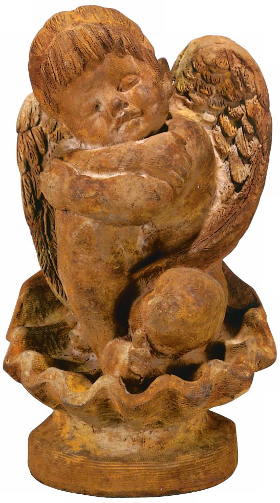 Henri Studios Li’l Angel on Seashell Garden Sculpture
