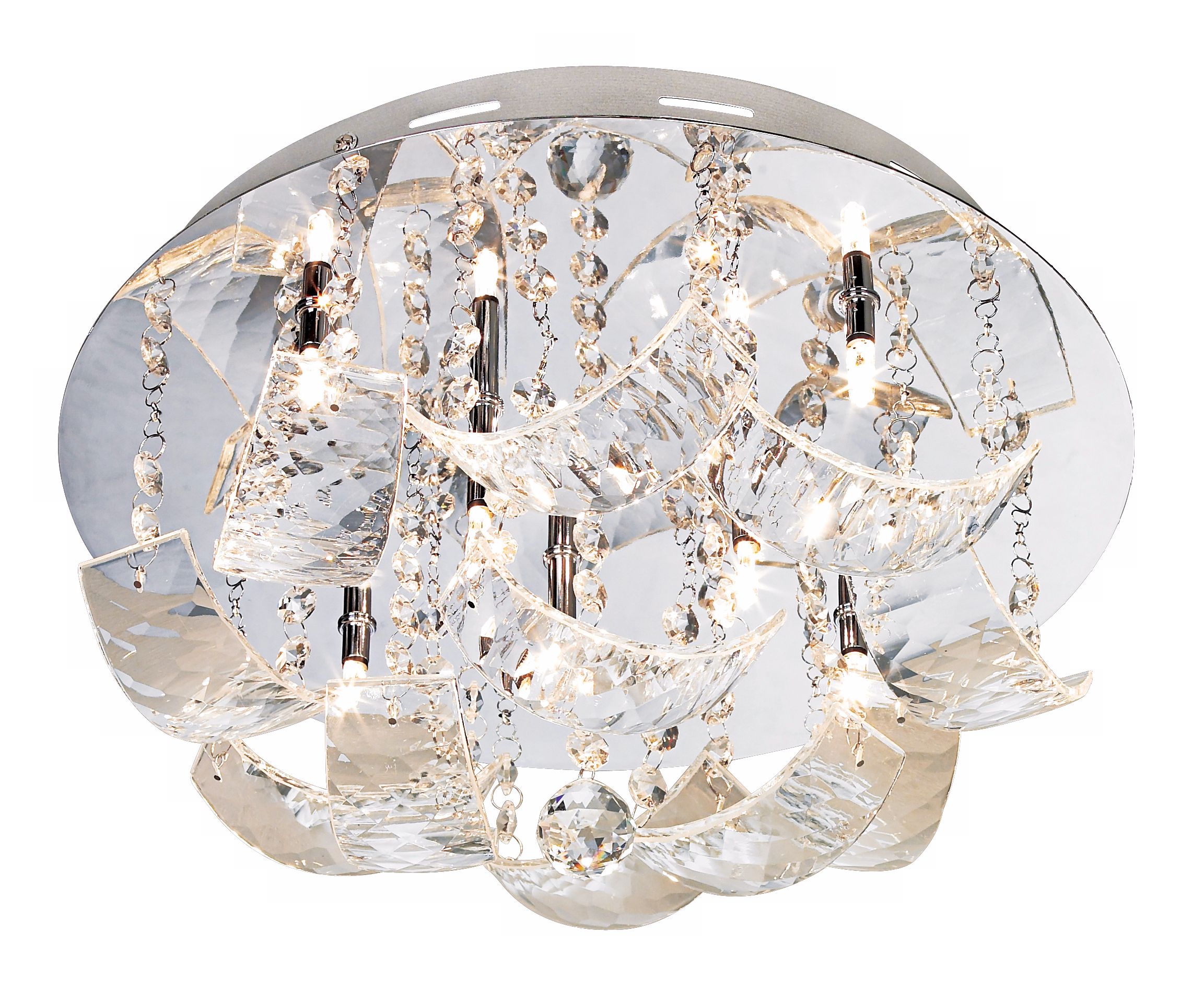 Vienna Full Spectrum Draped Glass 13 3/4" Wide Ceiling Light