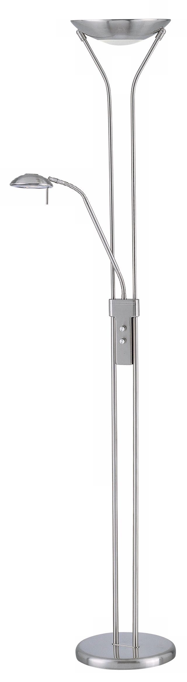 Lite Source Duality Torchiere Lamp with Side Arm