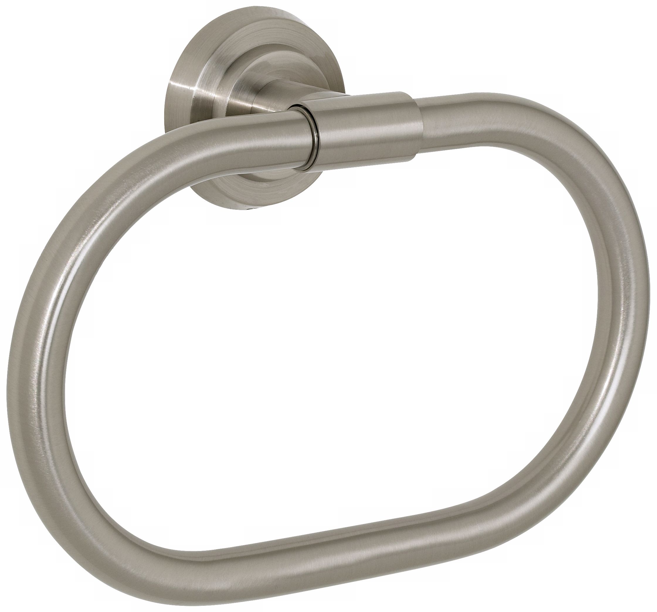 Lux Collection Satin Nickel Towel Ring