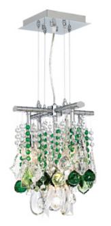 Luminous 11 Wide Green and Clear Crystal Chandelier 26970 F6172 F6172