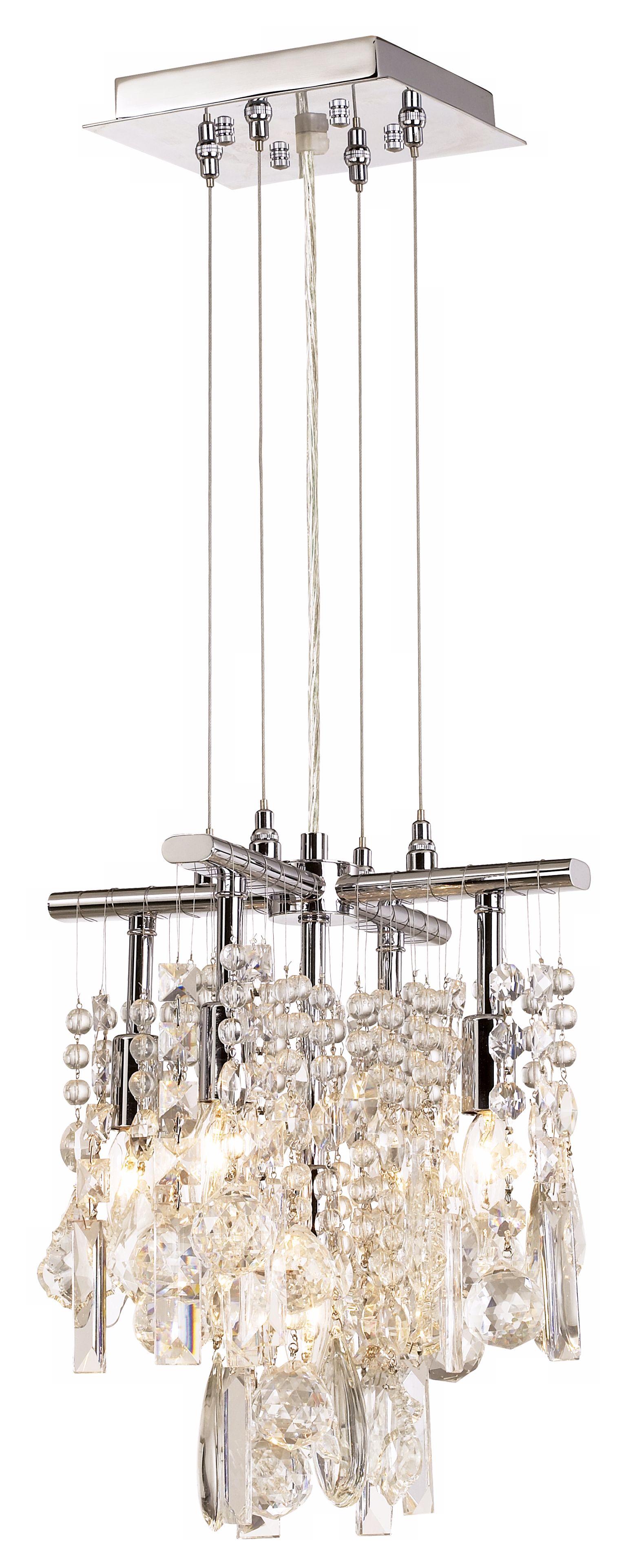 Luminous 11" Wide Crystal Chandelier