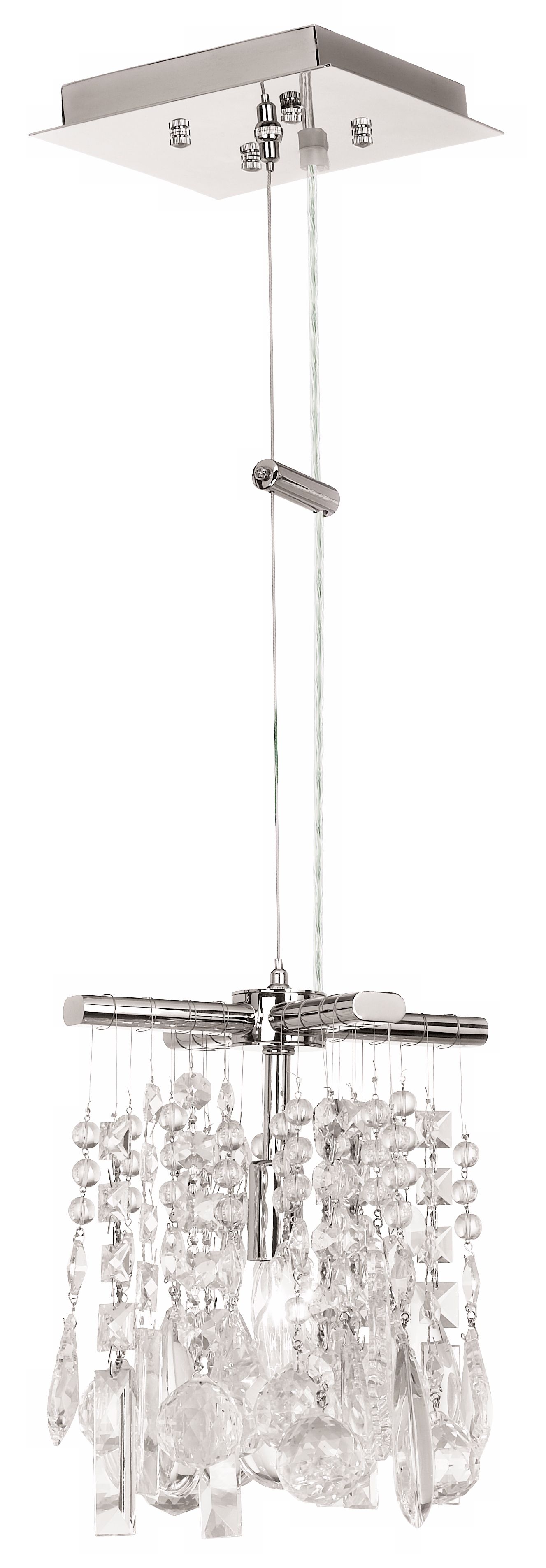 Luminous Collection 8" Wide Crystal Pendant Chandelier