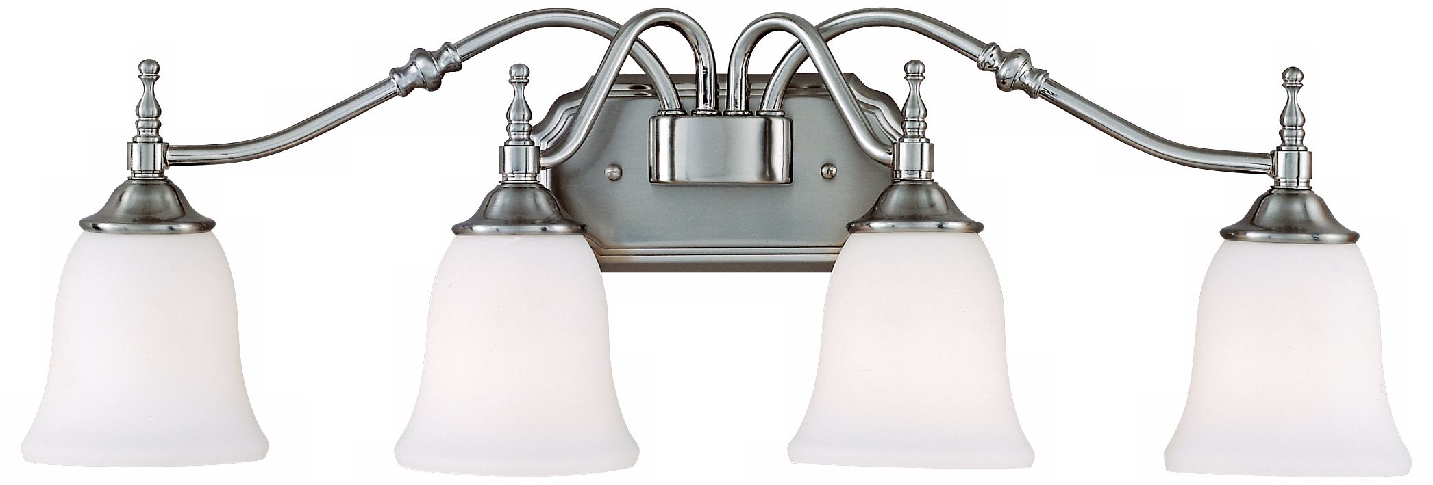Tritan Nickel Finish 30 1/2" Wide Four Light Bath Fixture