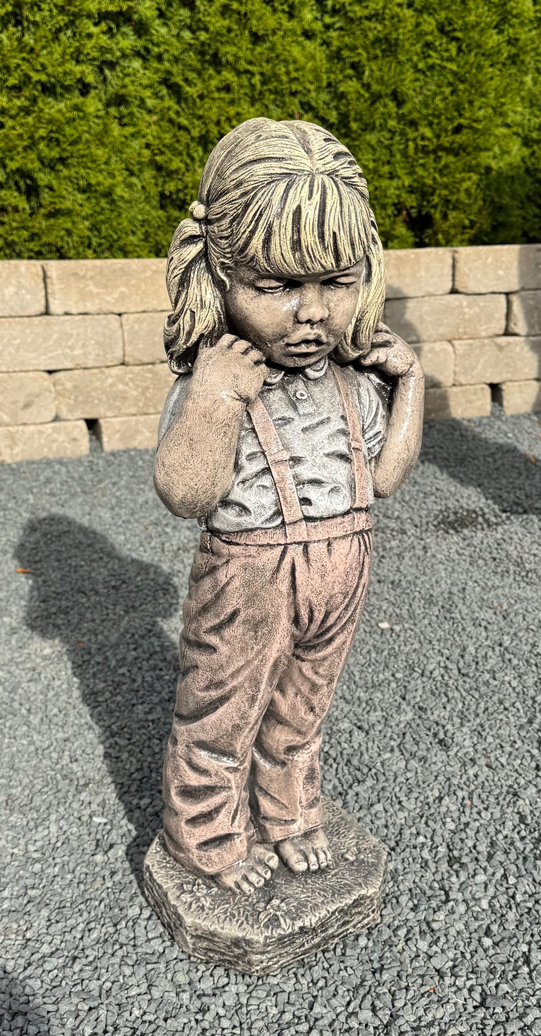 Bashful Little Girl Yard Decor Garden Accent