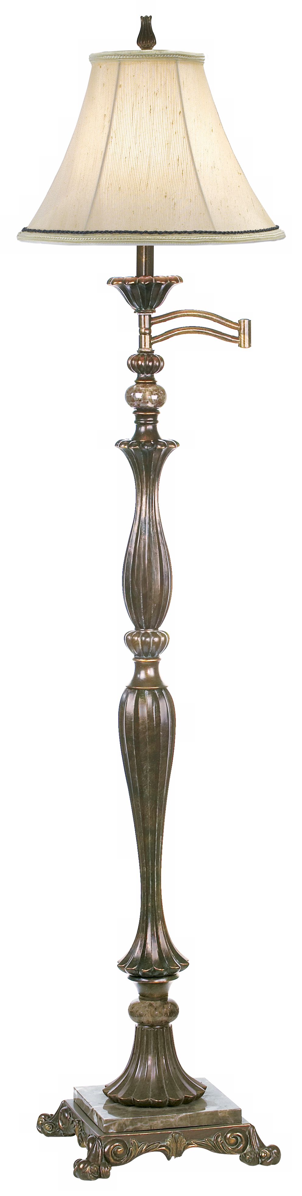 Kathy Ireland Buckingham Swing Arm Floor Lamp