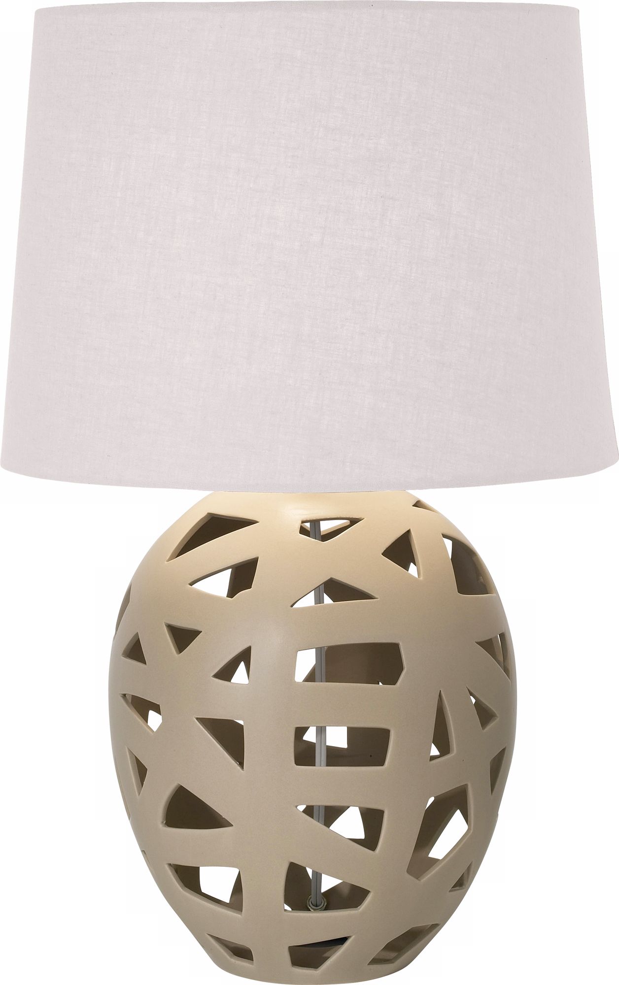 Bravi Collection Dark Khaki Globe Ceramic Table Lamp