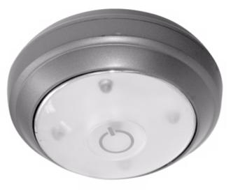 Rite Lite Battery Powered Grey LED Under Cabinet Puck Light 27955