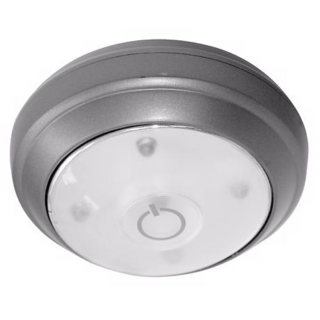 Rite Lite Battery Powered Grey LED Under Cabinet Puck