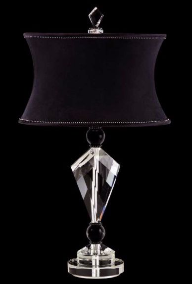 Schonbek Keilah 29" Black Accent Crystal Table Lamp