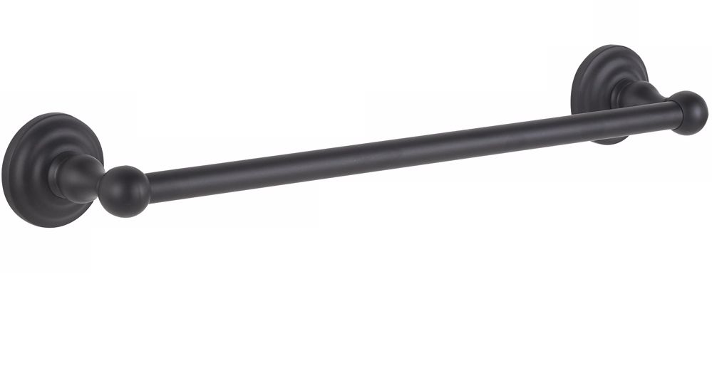 Brentwood Matte Black 18" Wide Bathroom Towel Bar