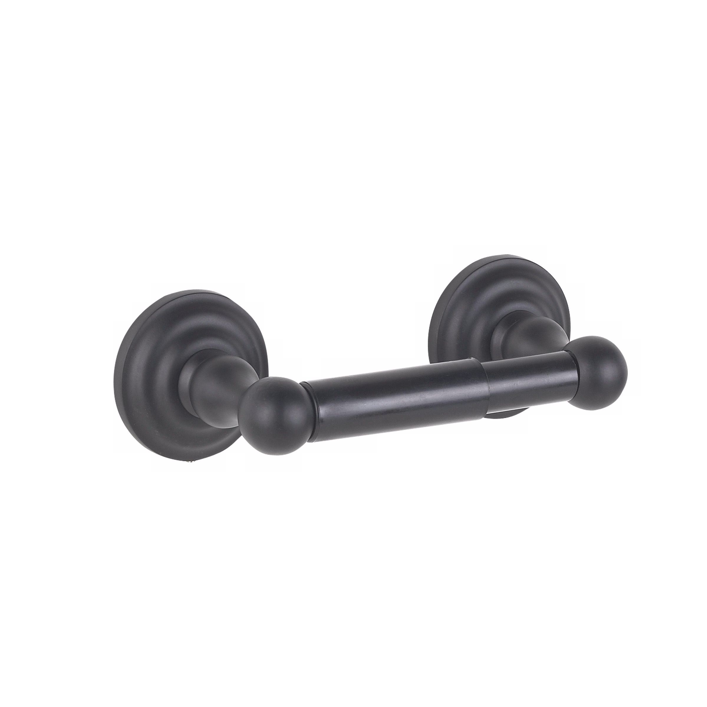 Brentwood Matte Black 9 1/2" Wide Toilet Paper Holder