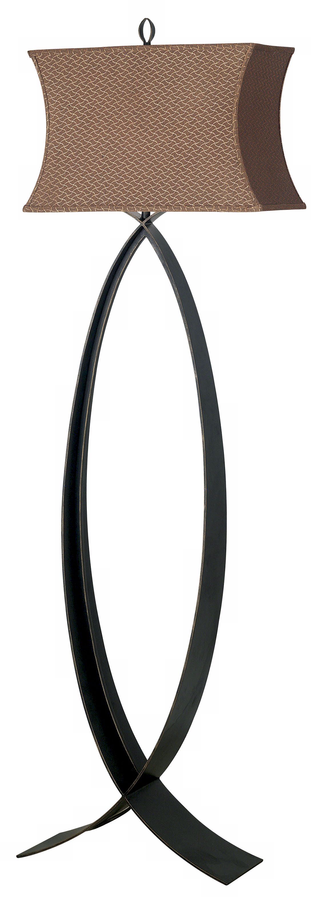 Pisces Bowed Cinnamon Shade Floor Lamp