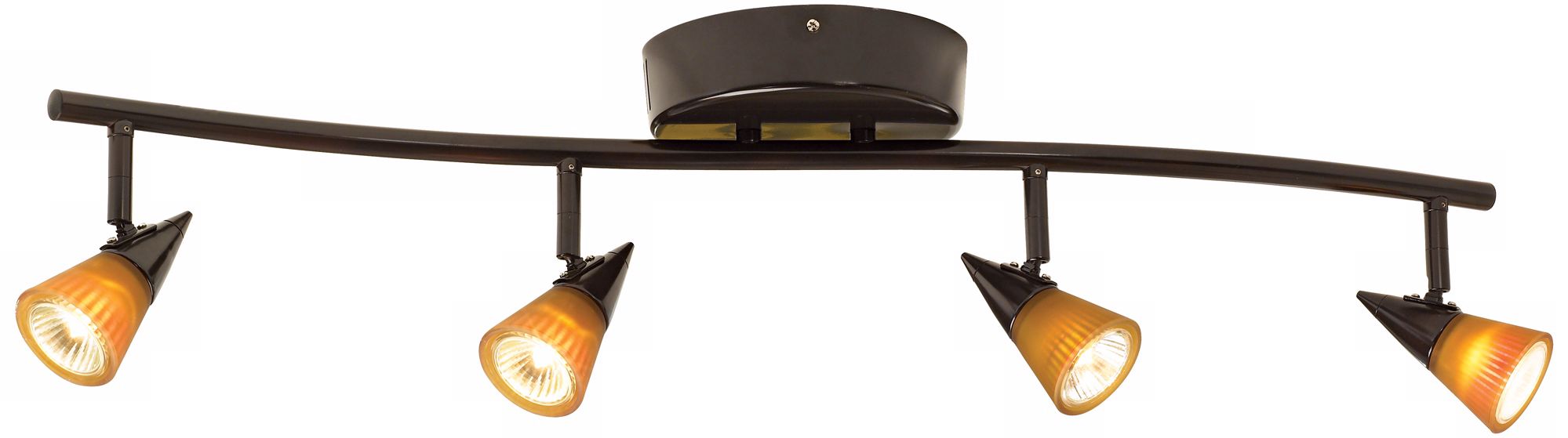 ProTrack® 200 Watt Amber/White Glass Bronze 4-Light Wave Bar
