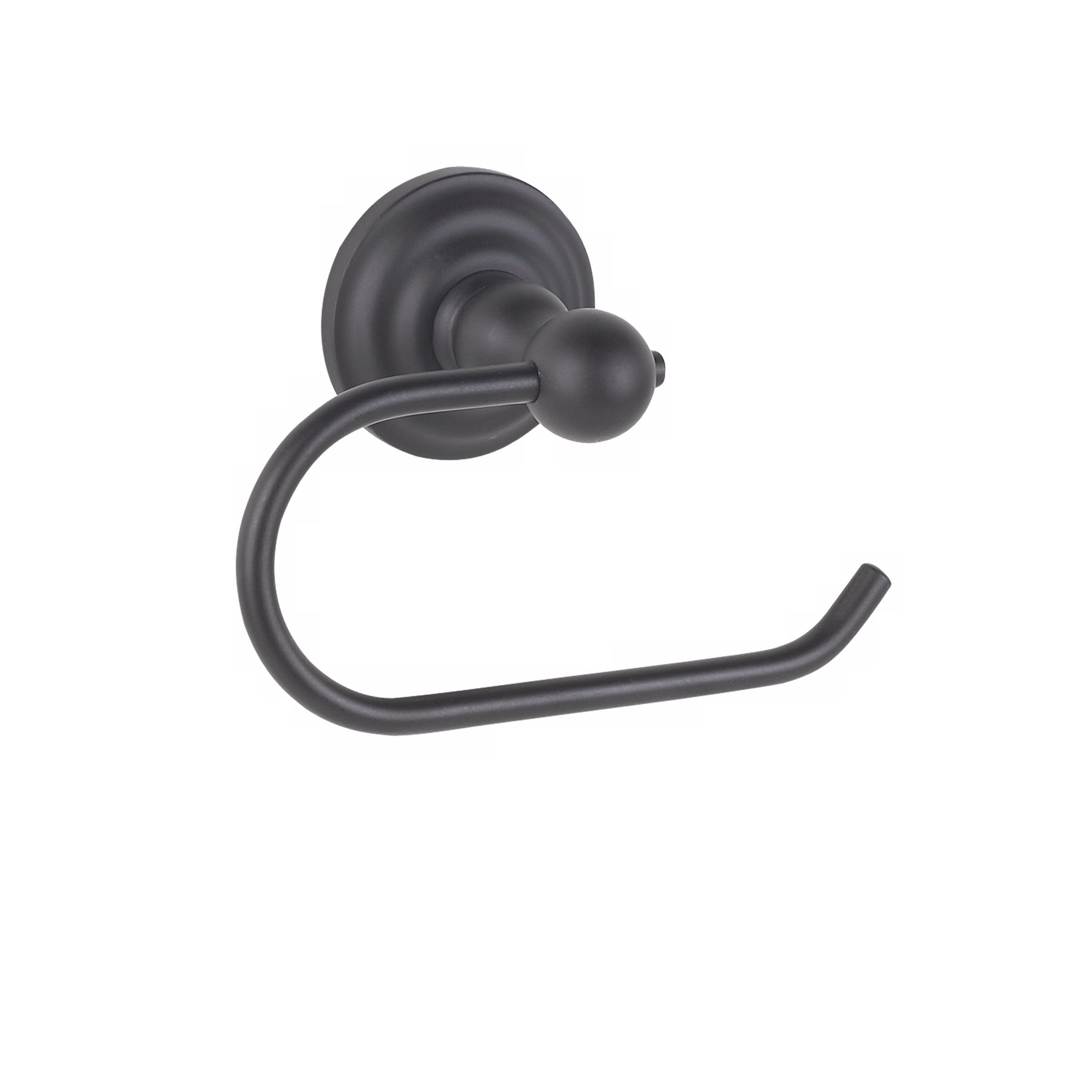 Brentwood Matte Black Euro Style Toilet Paper Holder