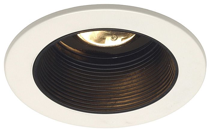 Juno 4" Low Voltage Black Baffle White Edge Recessed Light
