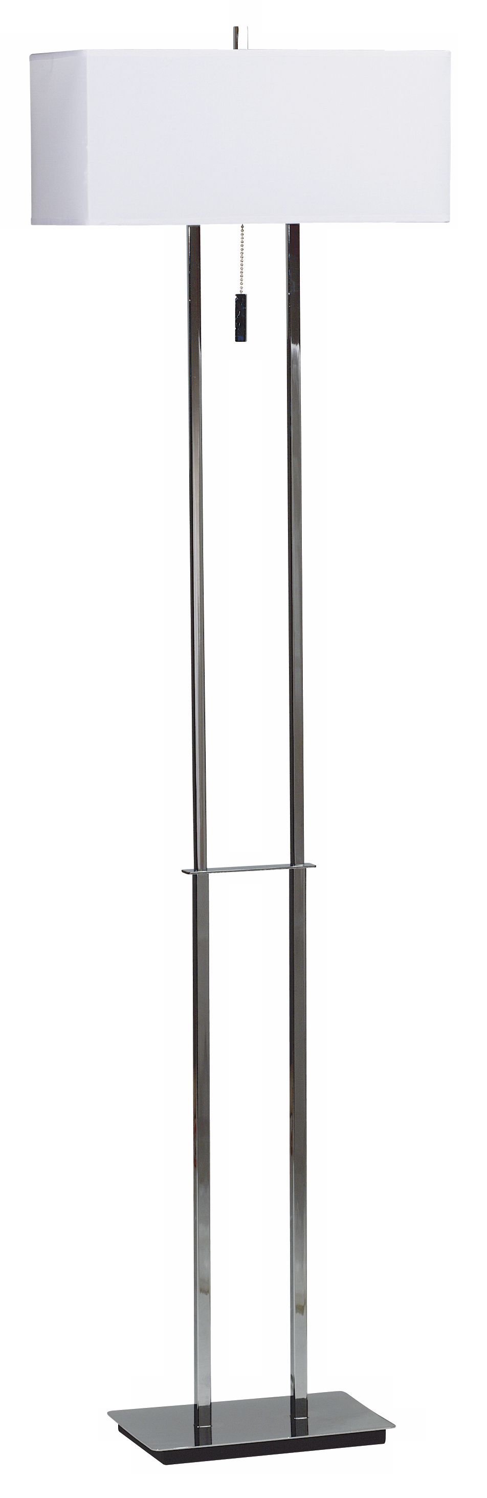 Emilio Double Tier Chrome Floor Lamp