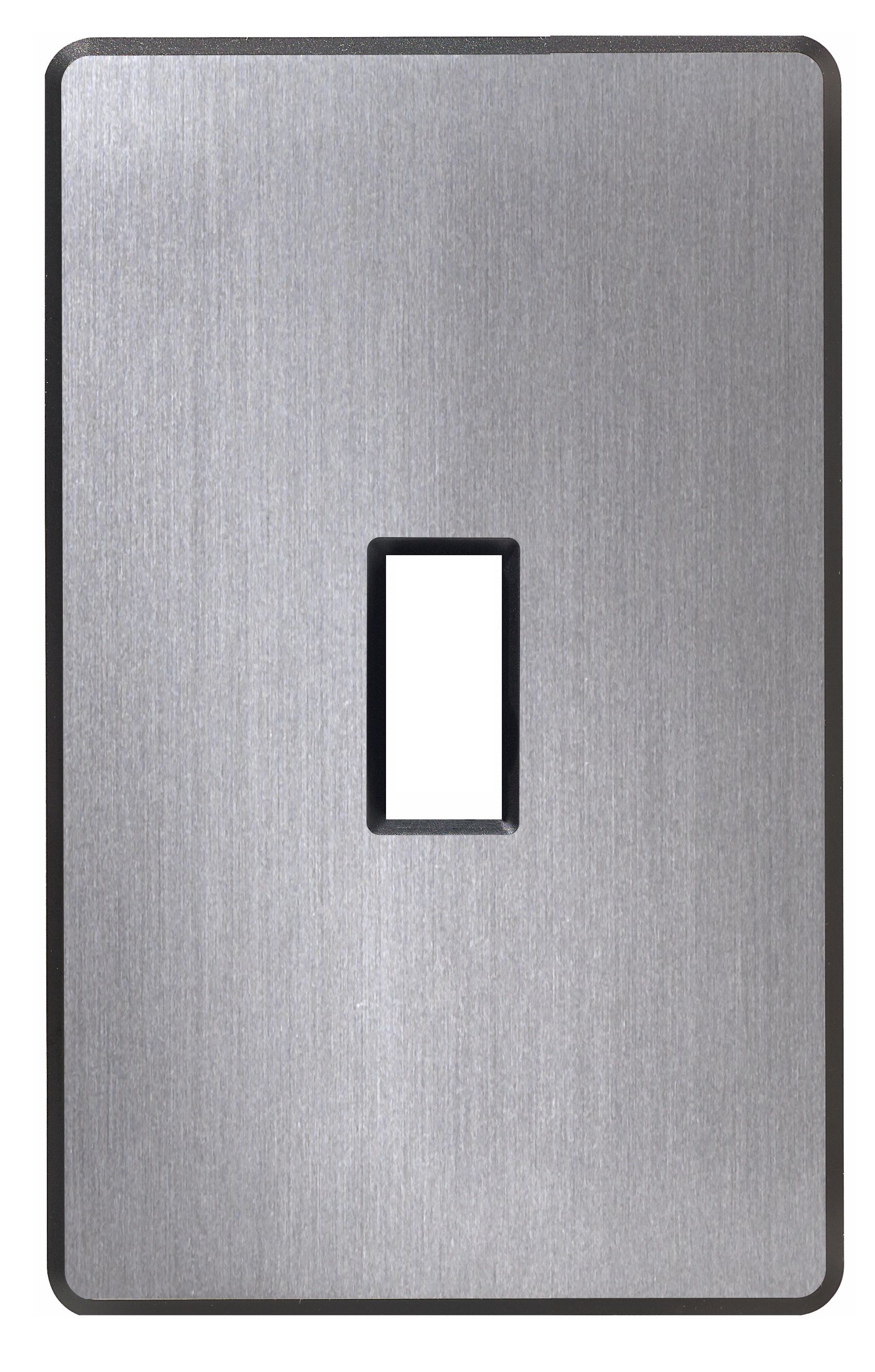 Lutron Fassada Stainless Steel Screwless Gang Wallplate