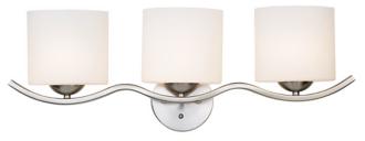 Wave Collection Etched Opal Glass 3 Light Bath Fixture 29679