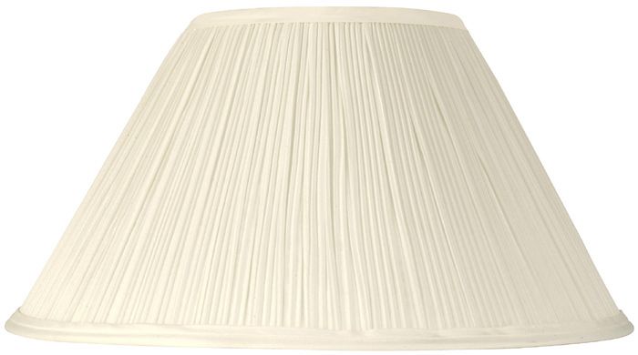 Mushroom Pleated Creme Lamp Shade 6x14x8 (Spider)