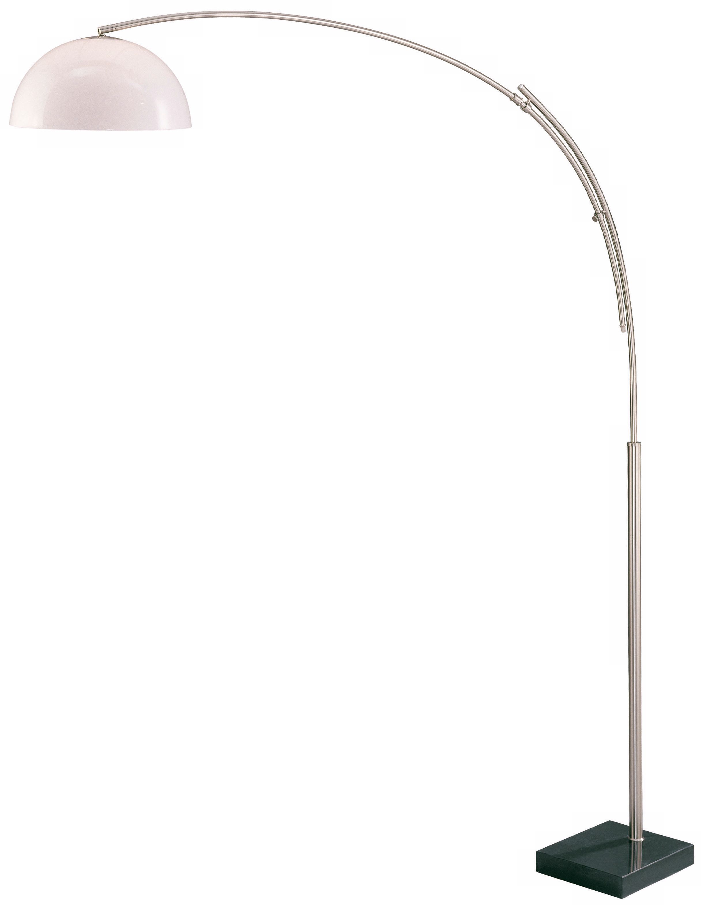Lite Source Polished Nickel Marble Arc Floor Lamp