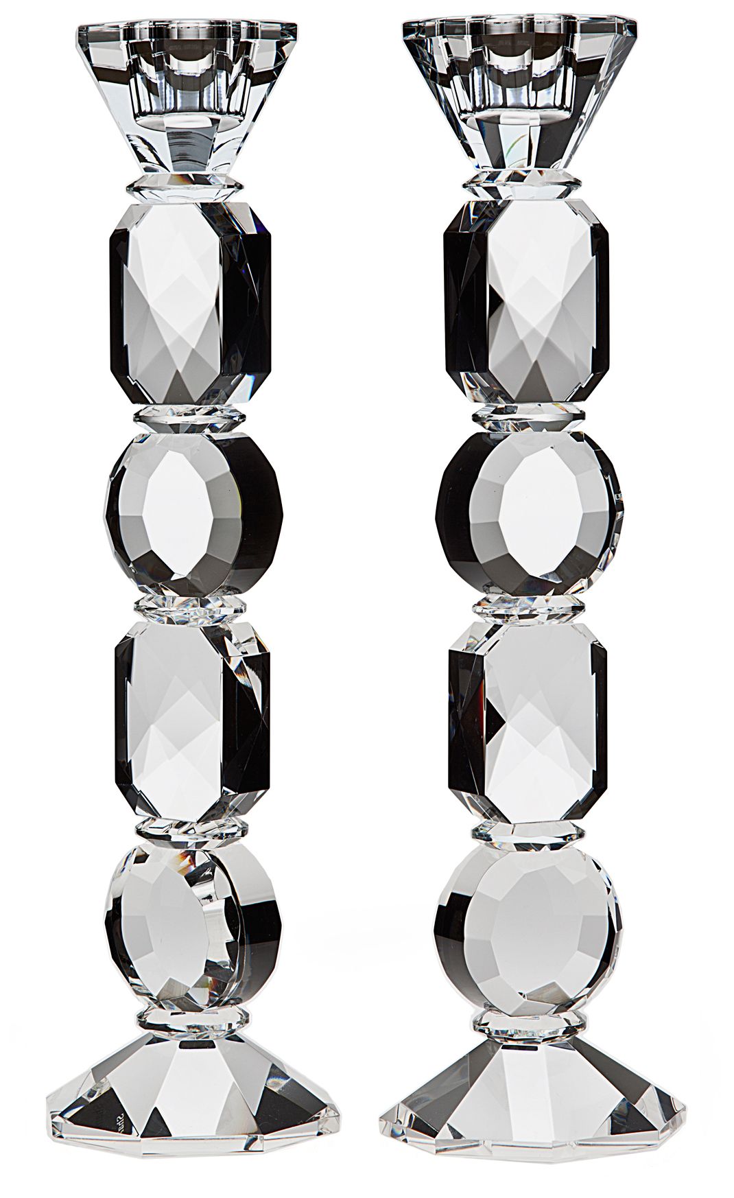 Set of 2 Godinger 12" Allegro Crystal Candlesticks