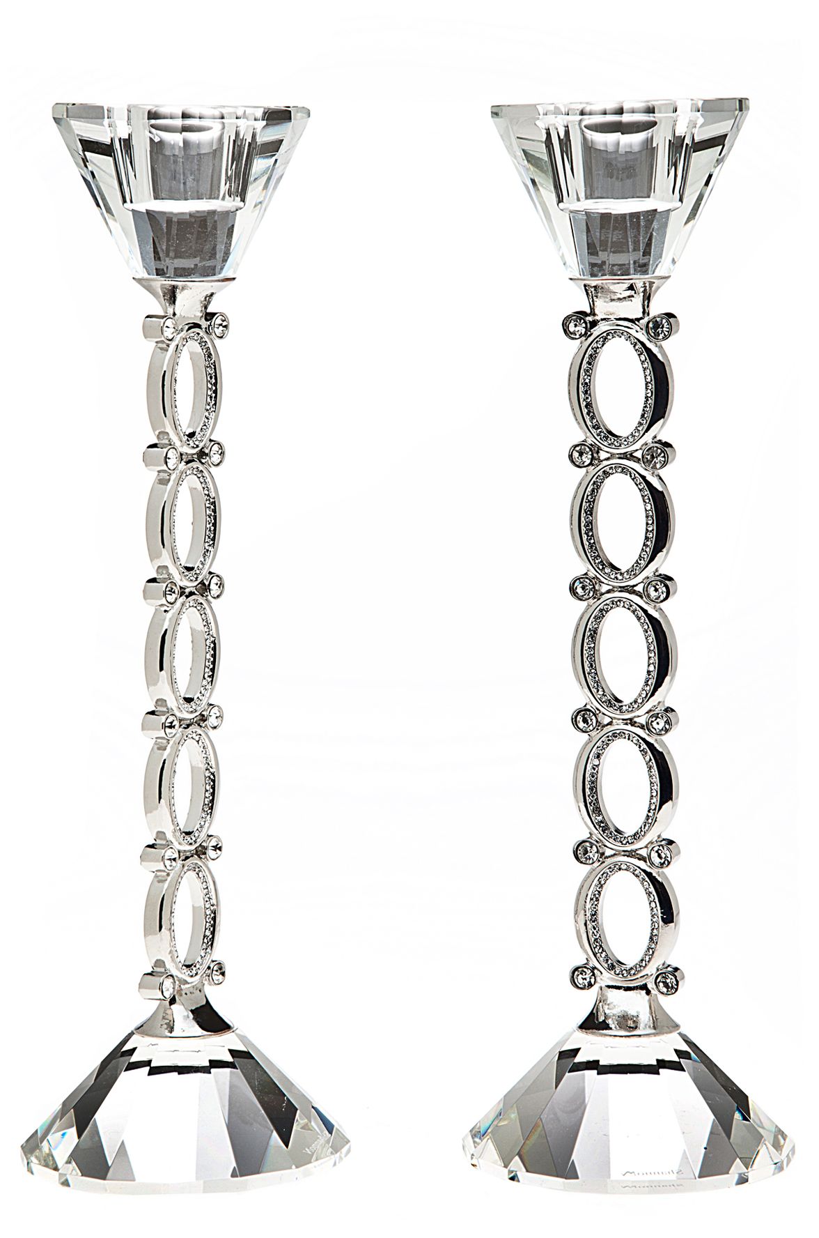 Set of 2 Godinger Genesis 9 3/4" Crystal Candlesticks
