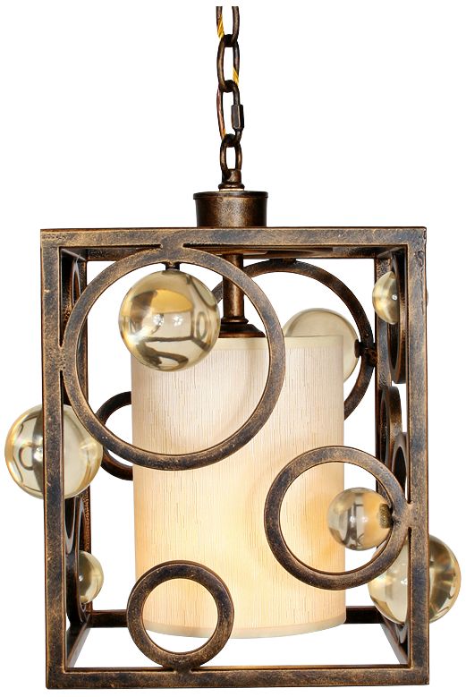 Free Wheeling 10" Wide Golden Ochre Pendant Light