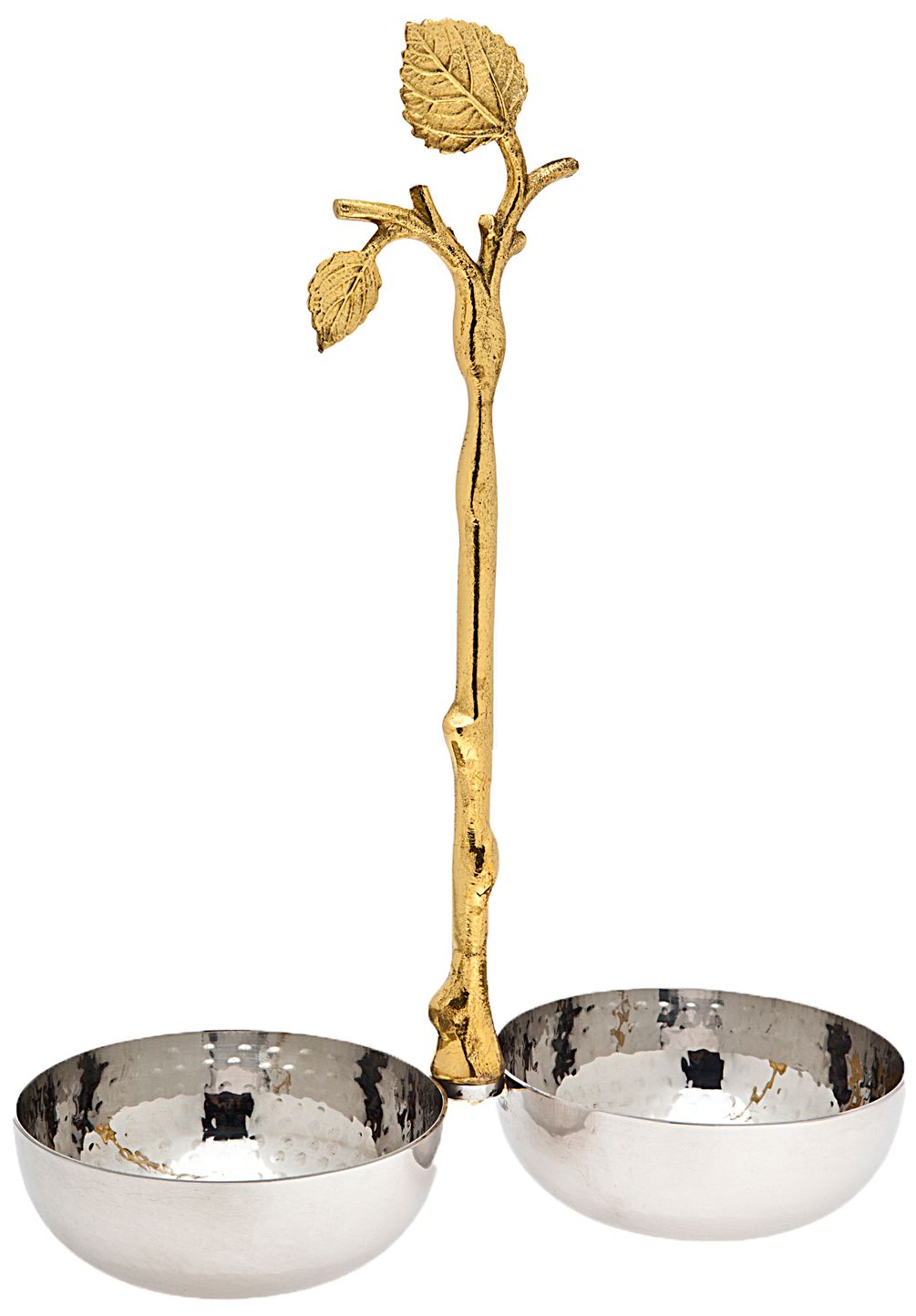 Godinger Leaf Design 2-Section Relish Dish
