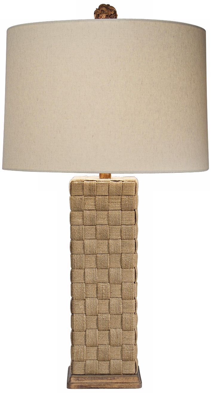 Natural Light Cordage Square Jute Table Lamp