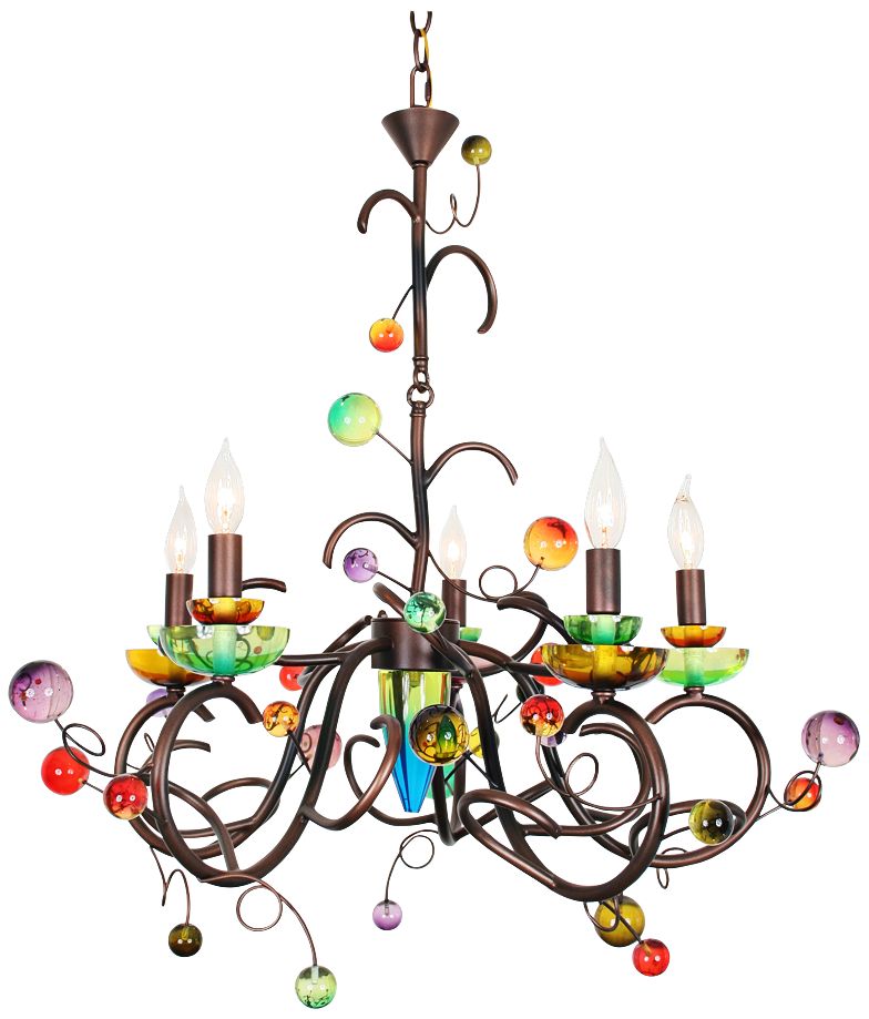 Copa Cabana 29" Wide Copper Black Chandelier