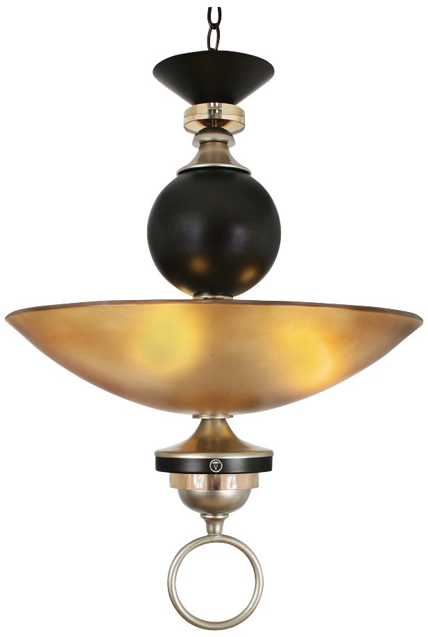 Serenade 21" Wide Cafe Noir Silver Pendant Light