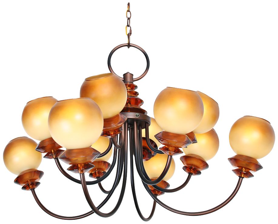 Symphony 36" Wide Copper Black Chandelier