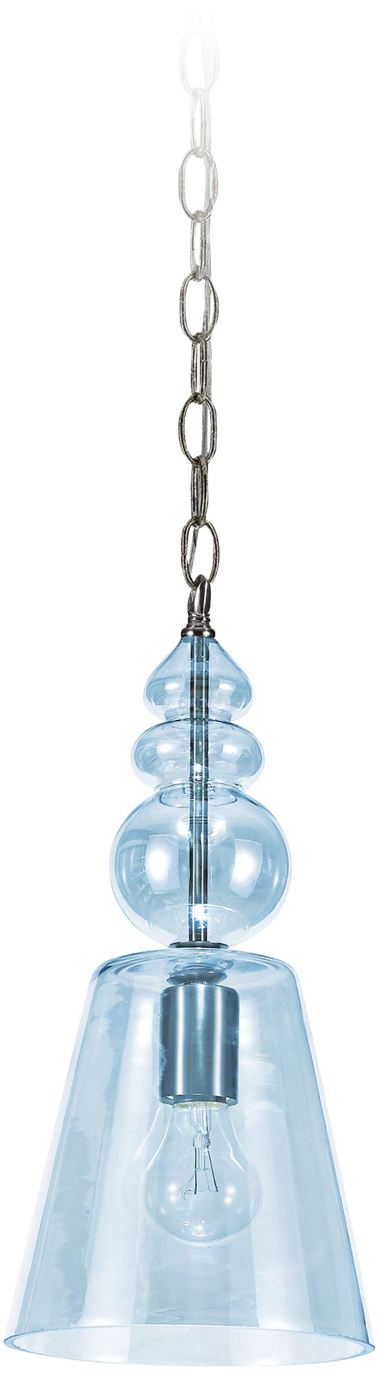 Harper 10" Wide Blue Glass Pendant Light