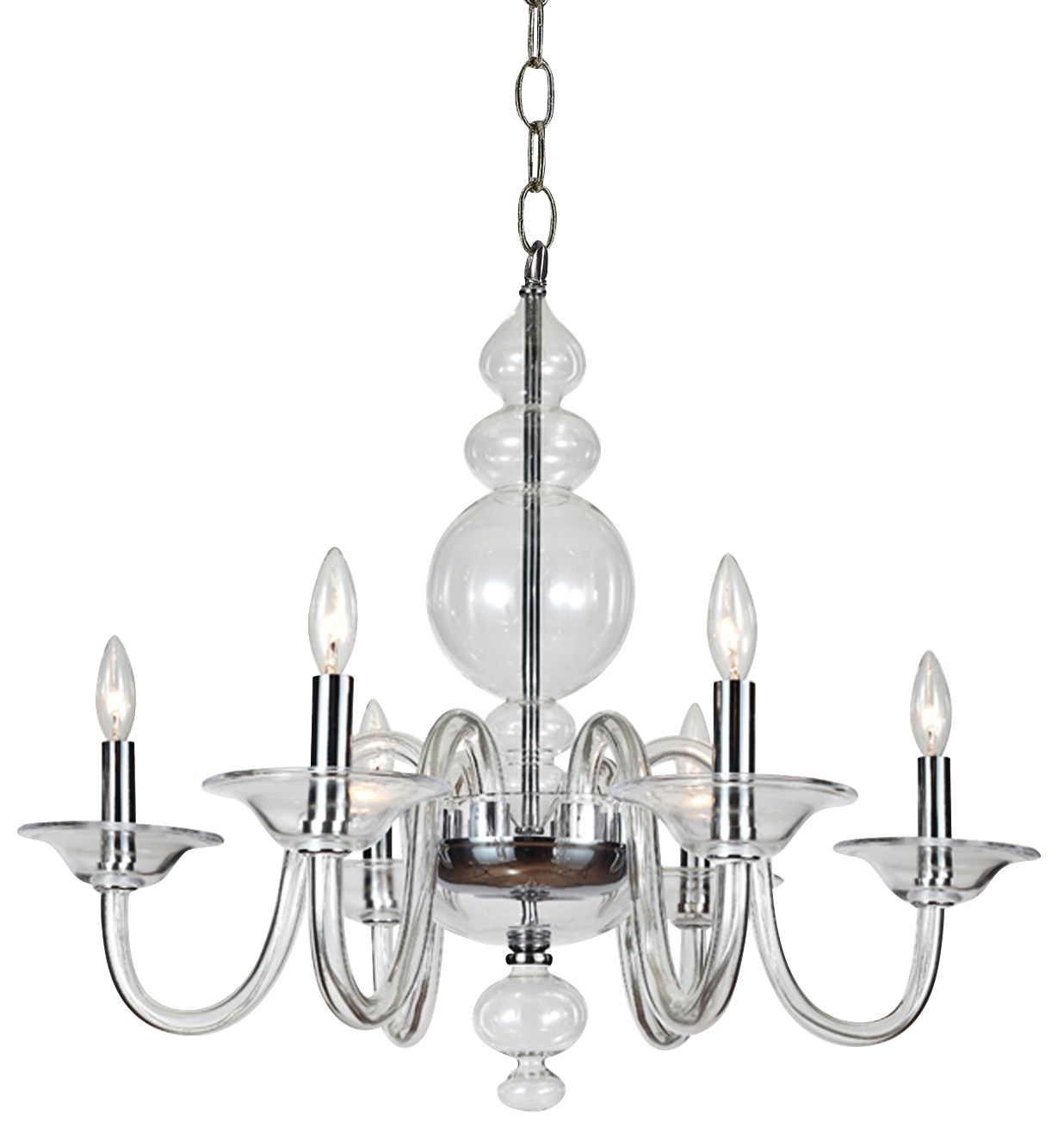 Harper 29" Wide Cognac Glass Chandelier