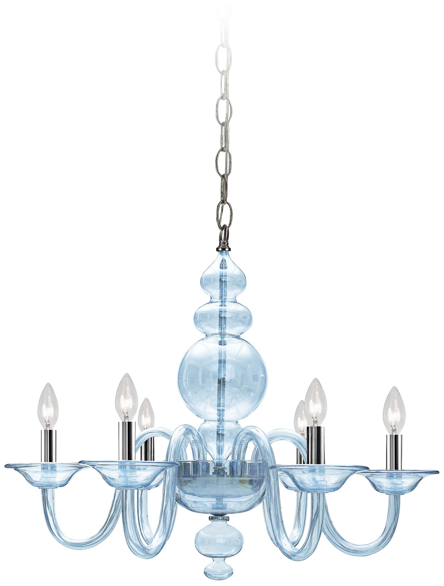 Harper 29" Wide Ice Blue Glass Chandelier