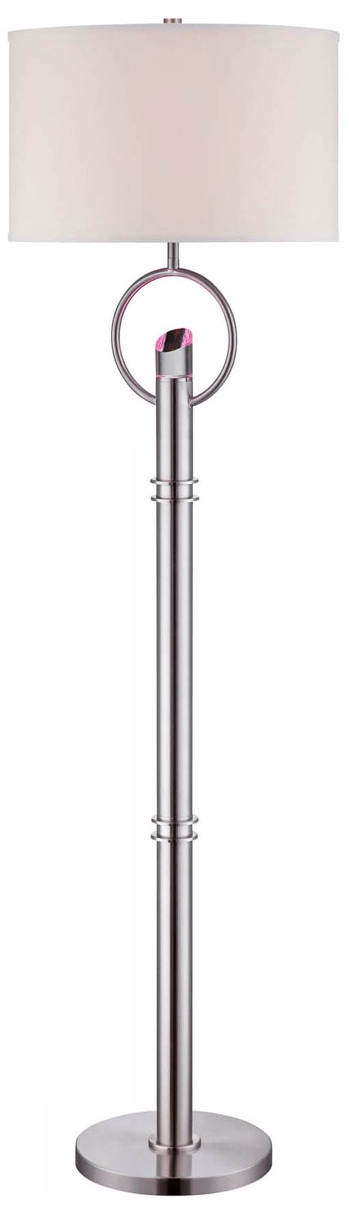 Lite Source Tazia Multi-Color LED Polished Steel Floor Lamp