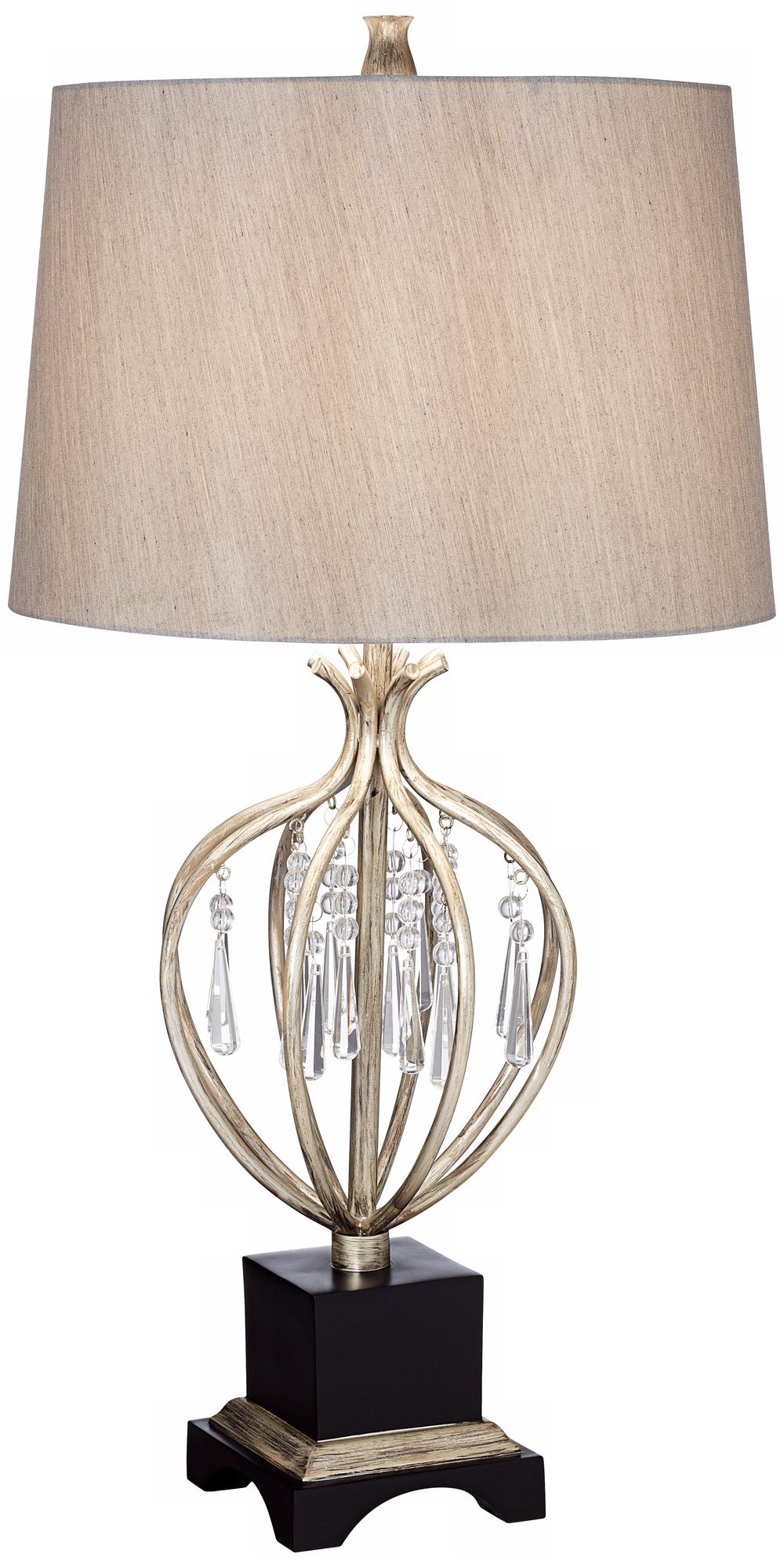 Kathy Ireland Swiss Chalet Collection Silver Gold Table Lamp