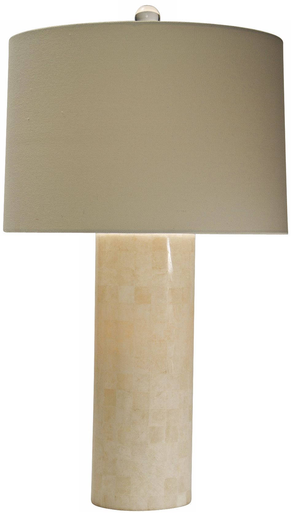 Natural Light Lucient Cylinder Stone Table Lamp