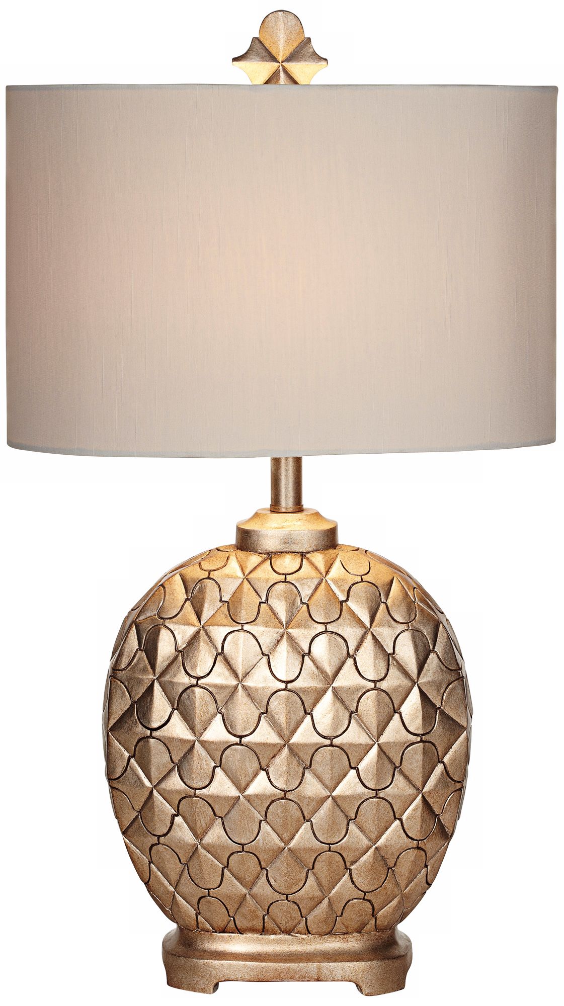 Kathy Ireland Marrakesh Weave Champagne Table Lamp